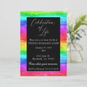 Invitation Célébration de la mémoire de service de la vie arc (Debout devant)