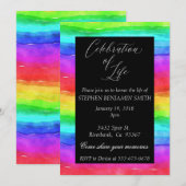 Invitation Célébration de la mémoire de service de la vie arc (Devant / Derrière)