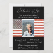 Invitation Célébration de la mémoire du drapeau du vétéran (Devant)