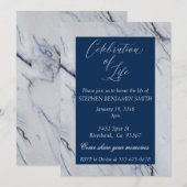 Invitation Célébration de la mémoire du service commémoratif (Devant / Derrière)