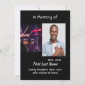 Invitation Célébration de la Musique de tambours de service d (Dos)