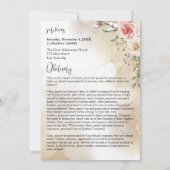 Invitation Célébration de la pêche à la vie et de la nécrolog (Dos)