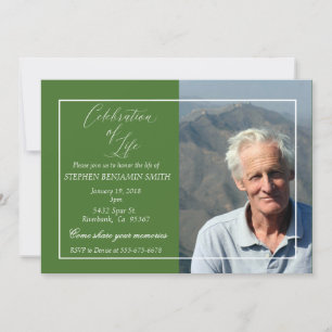 Invitation Célébration de la photo de service commémoratif de