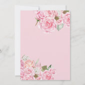 Invitation Célébration de la Quinceanera, papillon floral ros (Dos)