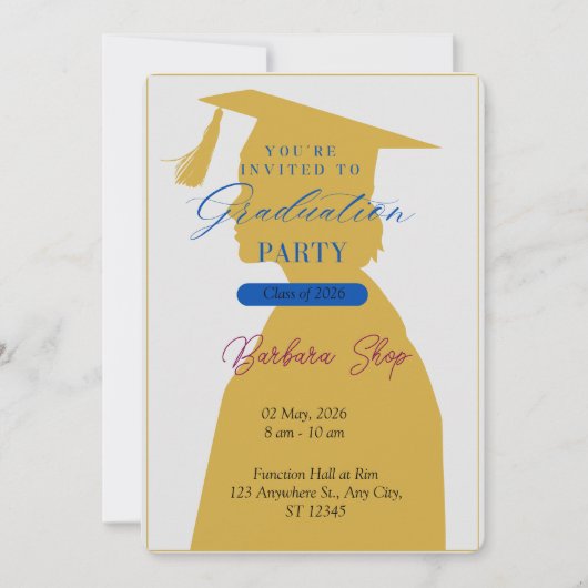 Invitation Célébration de la remise des diplômes – Conception (Devant)