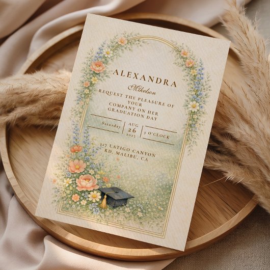 Invitation Célébration de la remise des diplômes de la rose d