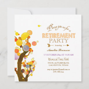 Invitation Célébration de la retraite chic Boho