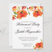 Invitation Célébration de la retraite florale du pavot d'or (Devant)