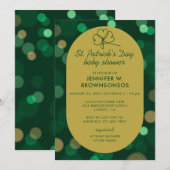 Invitation Célébration de la Saint-Patrick chanceuse Bokeh (Devant / Derrière)