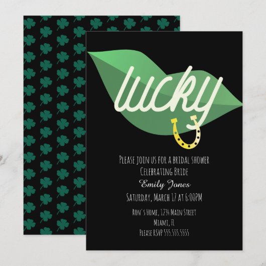 Invitation Célébration de la Saint-Patrick pour l'enterrement (Devant / Derrière)