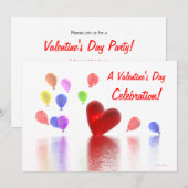 Invitation Célébration de la Saint Valentin (Devant / Derrière)