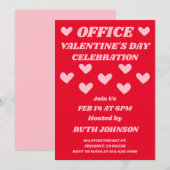 Invitation Célébration de la Saint-Valentin au bureau (Devant / Derrière)