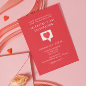 Invitation Célébration de la Saint-Valentin mignon Coeur roug
