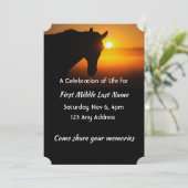 Invitation Célébration de la Silhouette du Cheval du Service (Debout devant)