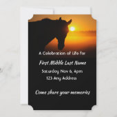 Invitation Célébration de la Silhouette du Cheval du Service (Devant)