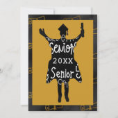 Invitation Célébration de la Silhouette Gold Party (Devant)