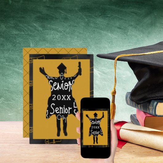 Invitation Célébration de la Silhouette Gold Party