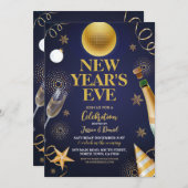 Invitation Célébration de la Soirée de l'or 2024 du Nouvel An (Devant / Derrière)