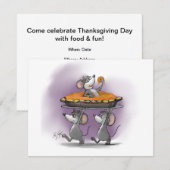 Invitation Célébration de la tarte à la citrouille (Devant / Derrière)