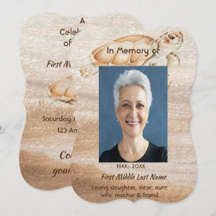 Invitation Célébration de la Tortue de mer de Beach Service