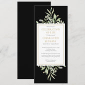 Invitation Célébration de la verdure Service funèbre Invi (Devant / Derrière)