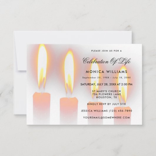 Invitation Célébration De La Vie (Devant)