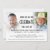 Invitation Célébration de la vie 3 Photos Memorial (Devant)