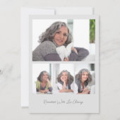 Invitation Célébration de la vie 4 Photo Purple Floral Funera (Dos)