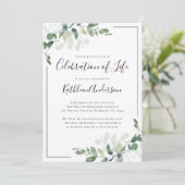 Invitation Célébration de la vie à Eucalyptus (Debout devant)