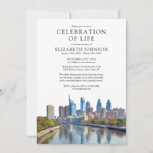 Invitation Célébration de la vie à Philadelphie Funérailles M