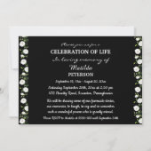 Invitation Célébration De La Vie Alors Et Maintenant 2 Funéra (Dos)