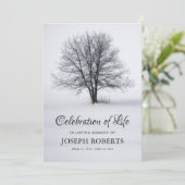 Invitation Célébration de la vie | Arbre funéraire (Debout devant)