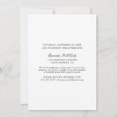 Invitation Célébration de la vie | Arbre funéraire (Dos)