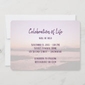 Invitation Célébration de la vie au coucher du soleil de Dena (Dos)