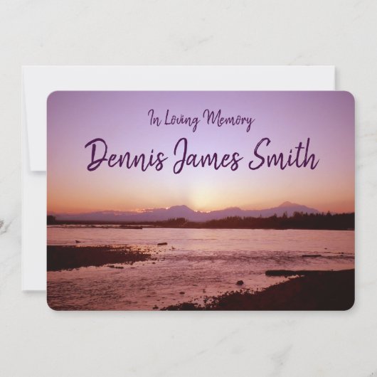 Invitation Célébration de la vie au coucher du soleil de Dena (Devant)