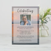 Invitation Célébration de la vie au coucher du soleil sur le  (Debout devant)