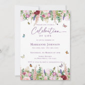 Invitation Célébration de la vie au Mémorial des papillons fl (Devant)