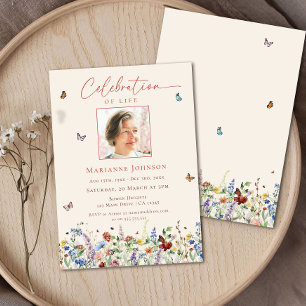 Invitation Célébration de la vie au mémorial du Fleur sauvage