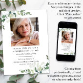 Invitation Célébration de la vie au monument funéraire d'Euca