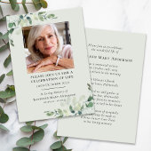 Invitation Célébration de la vie au monument funéraire d'Euca