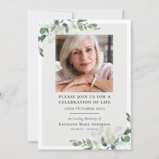 Invitation Célébration de la vie au monument funéraire d'Euca (Devant)