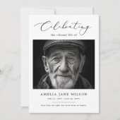 Invitation Célébration de la vie au monument funéraire minima (Devant)