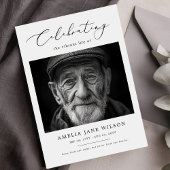 Invitation Célébration de la vie au monument funéraire minima