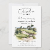 Invitation Célébration de la vie au parcours de golf (Devant)