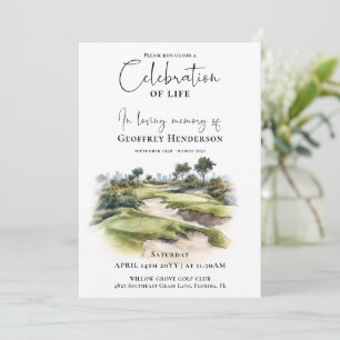 Invitation Célébration de la vie au parcours de golf