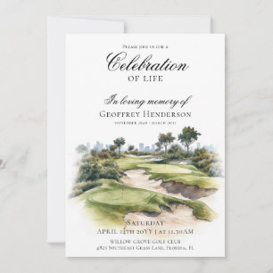 Invitation Célébration de la vie au parcours de golf
