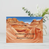 Invitation Célébration de la vie au sud-ouest La vague Arizon (Debout devant)