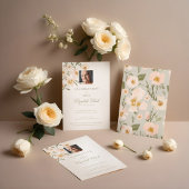 Invitation Célébration de la vie avec de magnifiques florales