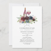 Invitation Célébration de la vie avec dégustation de vin de B (Devant)