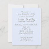 Invitation Célébration de la vie avec la citation inspirée 9 (Dos)